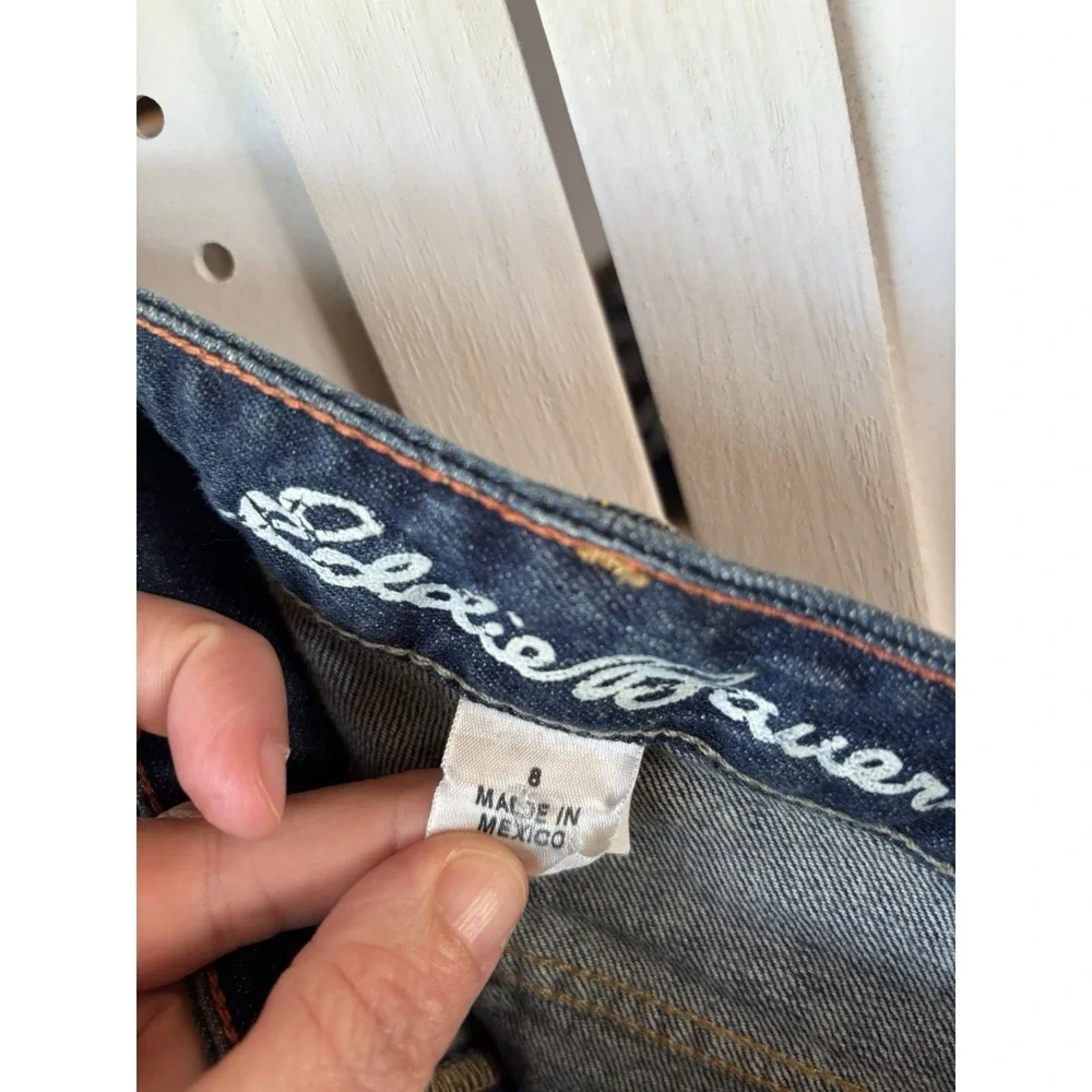 Eddie Bauer Jeans Women's 8 Blue‎ Denim Dark Wash Truly Straight Bootcut 32x33